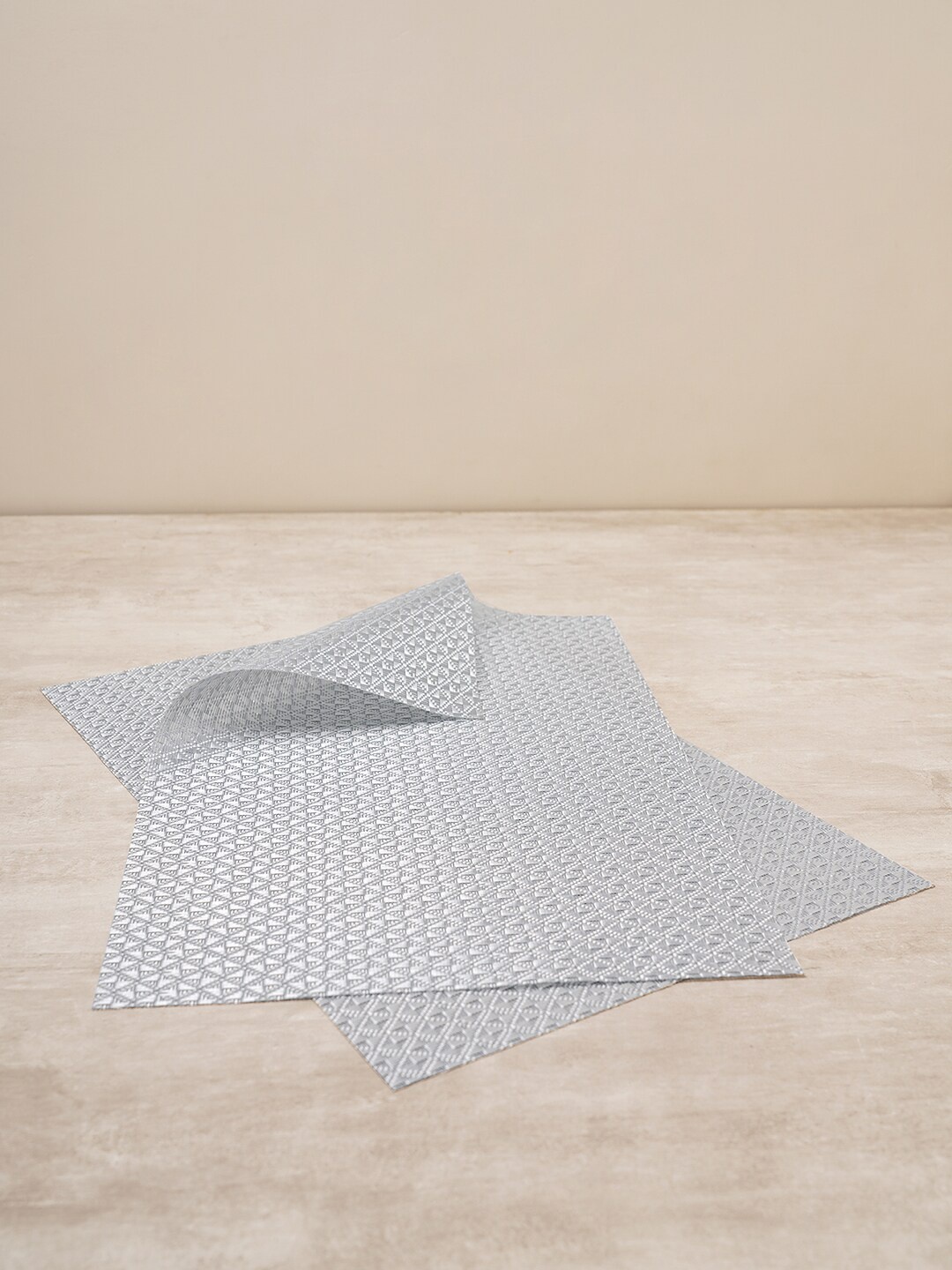 Pure Home and Living Silver Toned 2 Pieces Table Placements