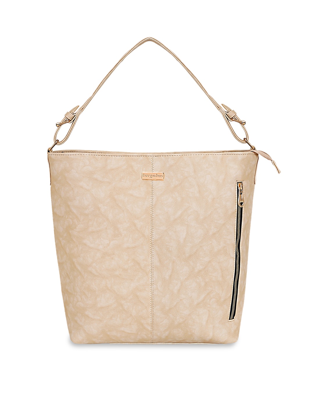 

Berrypeckers Textured Oversized Structured Shoulder Bag, Cream