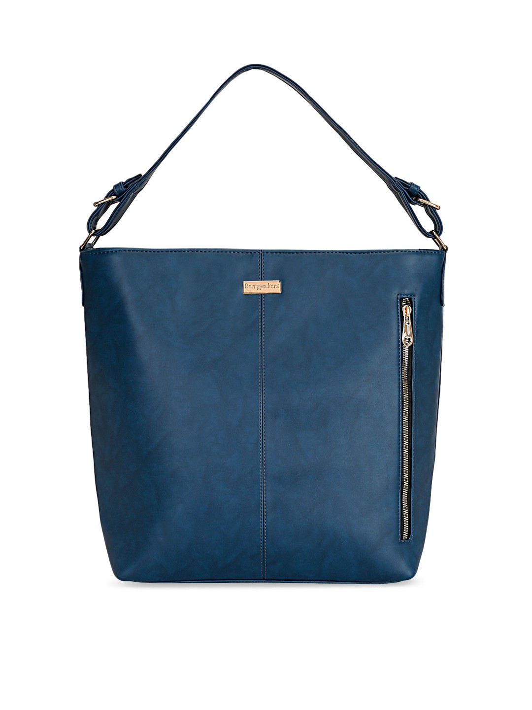 

Berrypeckers Textured Oversized Structured Shoulder Bag, Blue