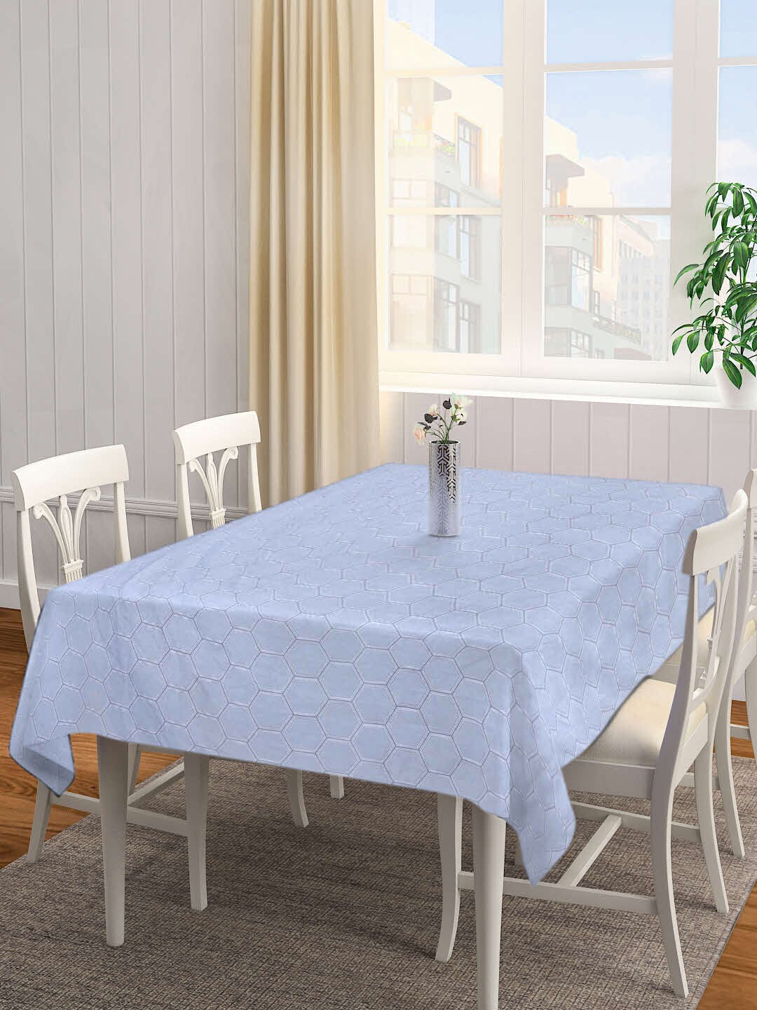 

Arrabi Grey Geometric Printed 8-Seater Table Cover