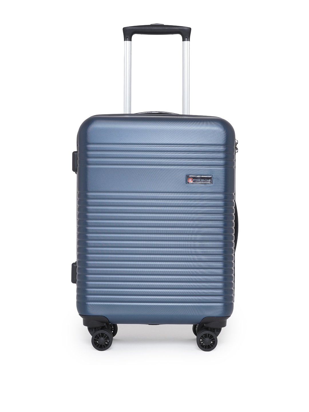 

SWISS MILITARY Textured Hard-Sided Cabin Trolley Bag, Navy blue