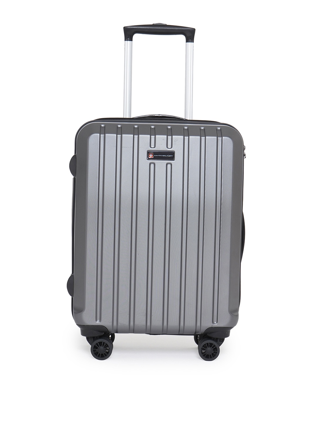 

SWISS MILITARY Textured Hard-Sided Cabin Trolley Bag, Grey