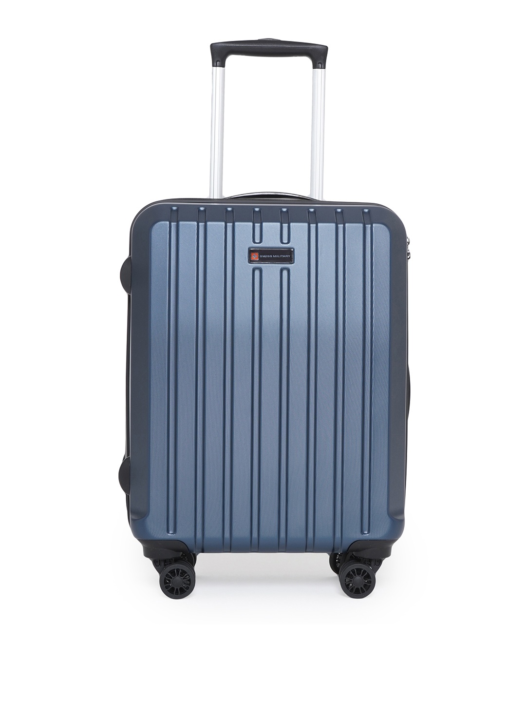 

SWISS MILITARY Textured Hard-Sided Cabin Trolley Bag, Navy blue