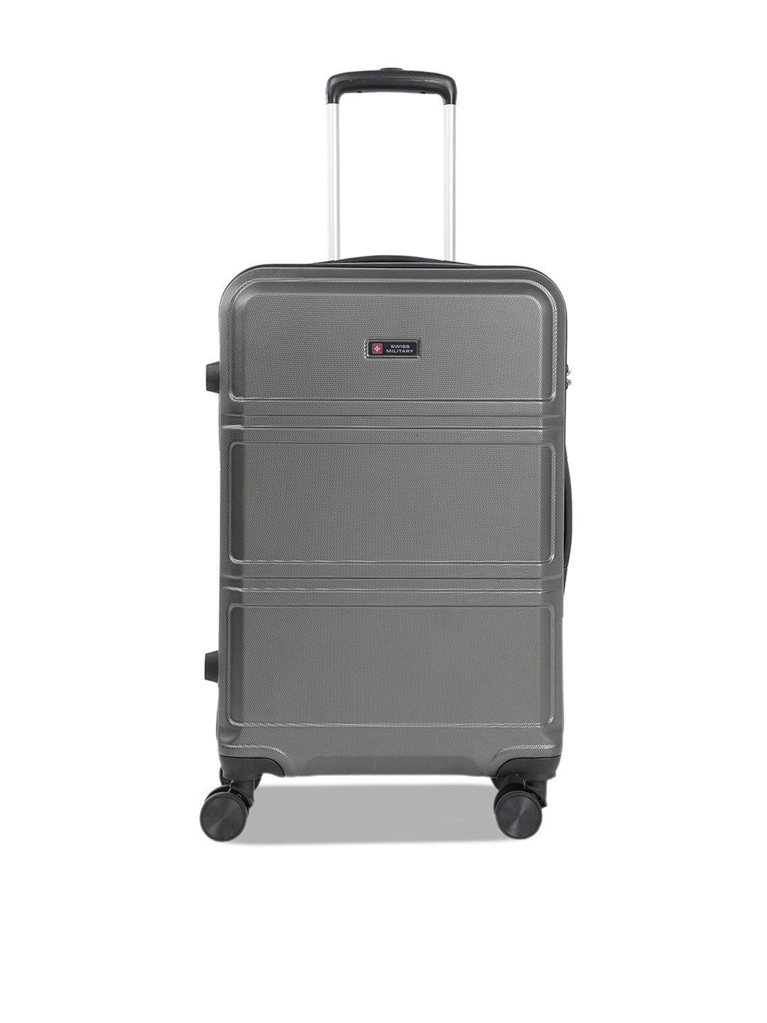 

SWISS MILITARY Textured Hard-Sided Small Trolley Suitcase, Grey