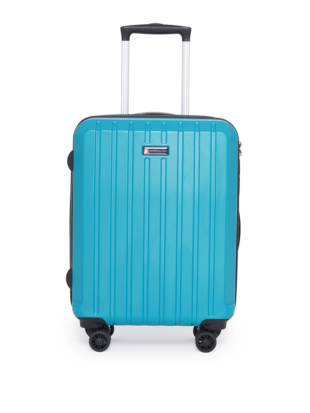 

SWISS MILITARY Textured Hard-Sided Cabin Trolley Bag, Turquoise blue