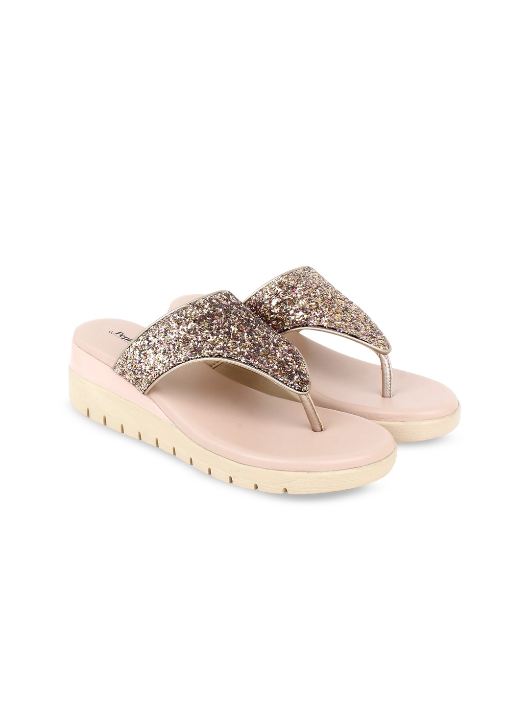 

PEPITOES Embellished Flatform Heels, Rose