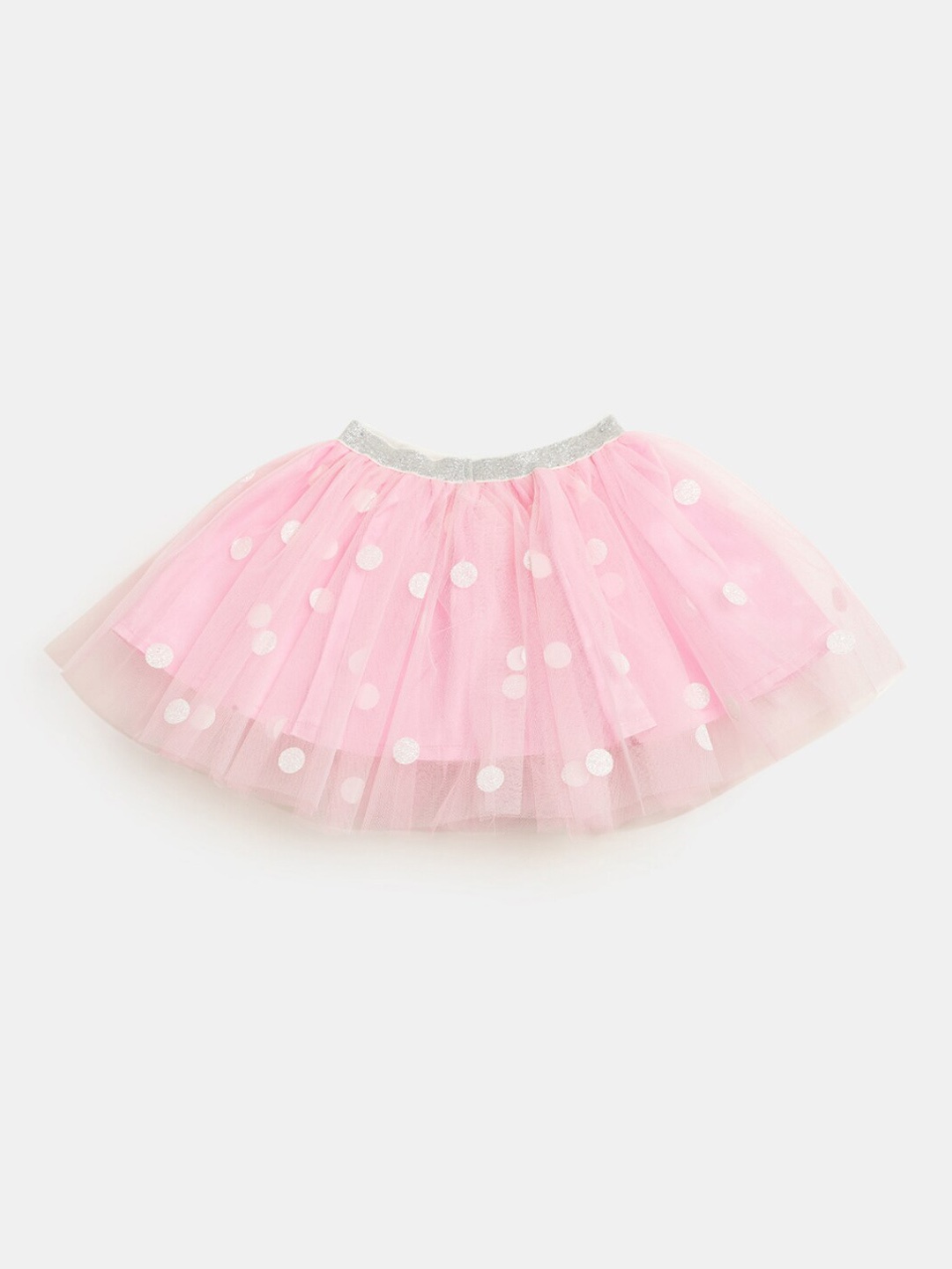 

V-Mart Infant Girls Geometric Printed Flared Mini Slip-On Skirt, Pink