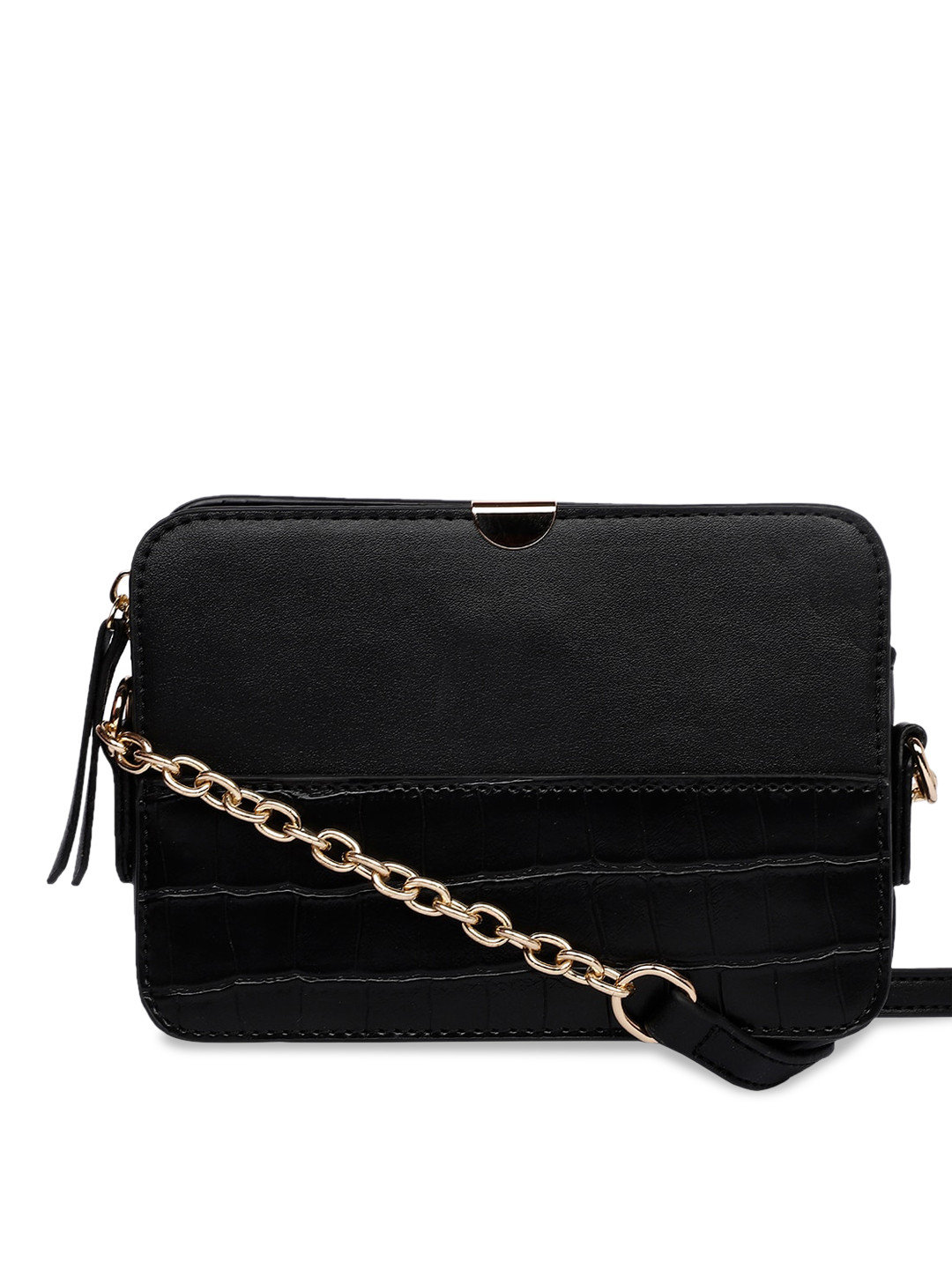 

Marie Claire Textured Structured Sling Bag, Black