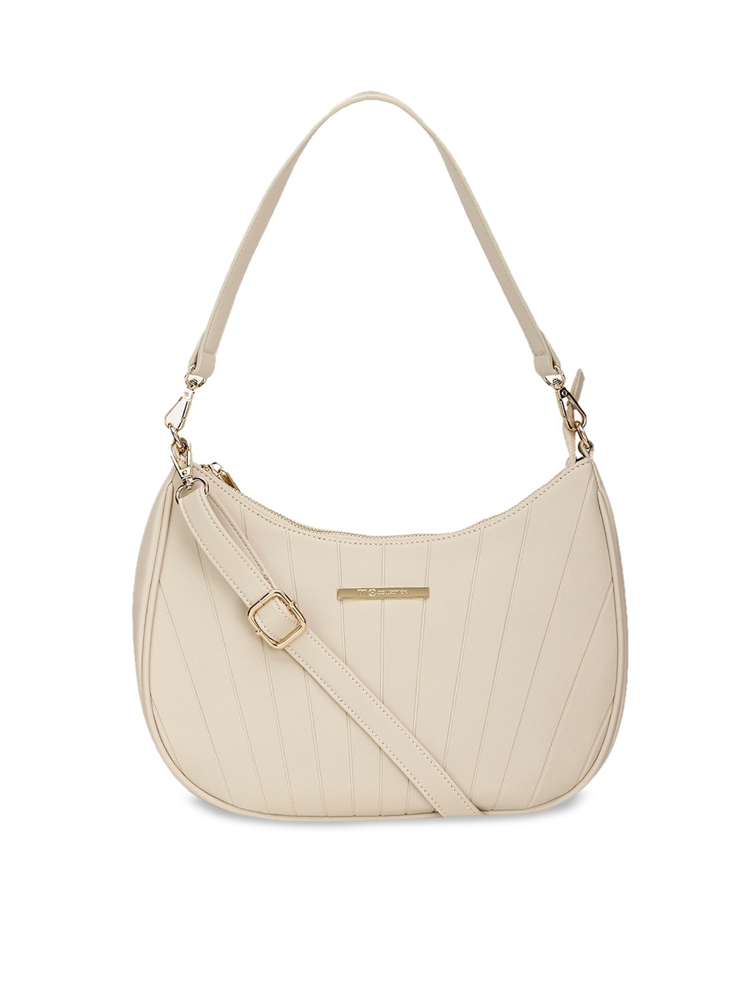 

Marie Claire Off White Textured Half Moon Hobo Bag