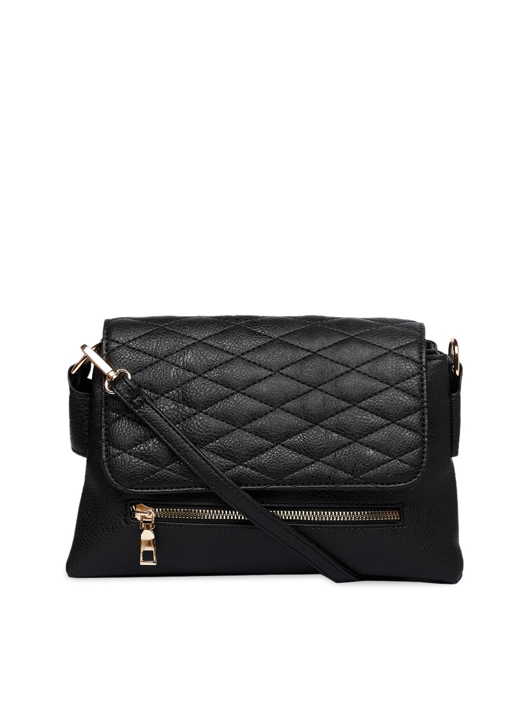 

Marie Claire Textured Quilted Structured Sling Bag, Black