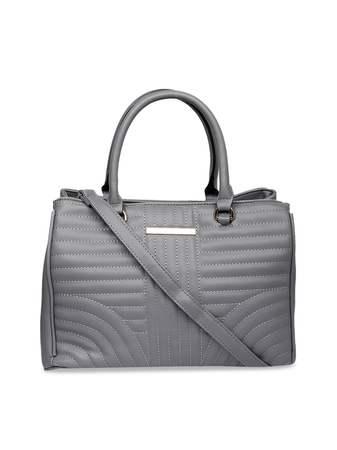 

Marie Claire Grey Textured Structured Handheld Bag