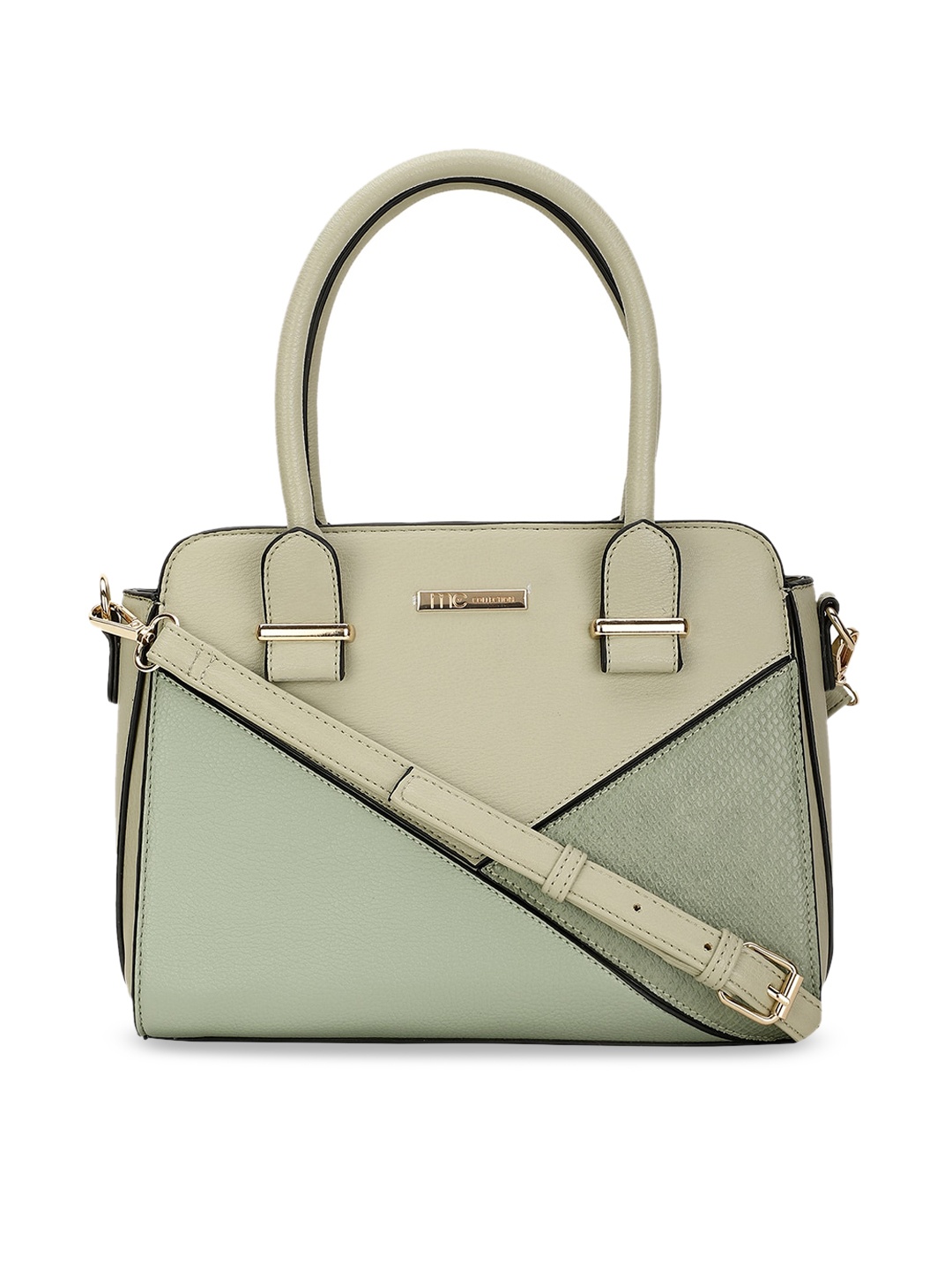 

Marie Claire Colourblocked Structured Handheld Bag, Green