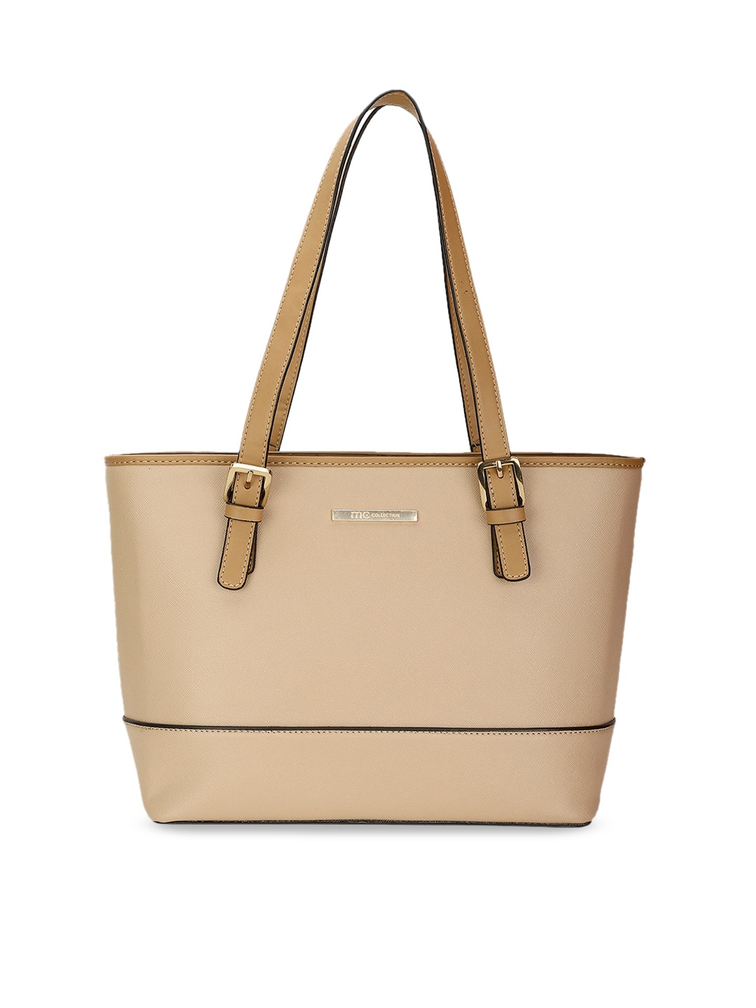 

Marie Claire Beige Textured Structured Shoulder Bag