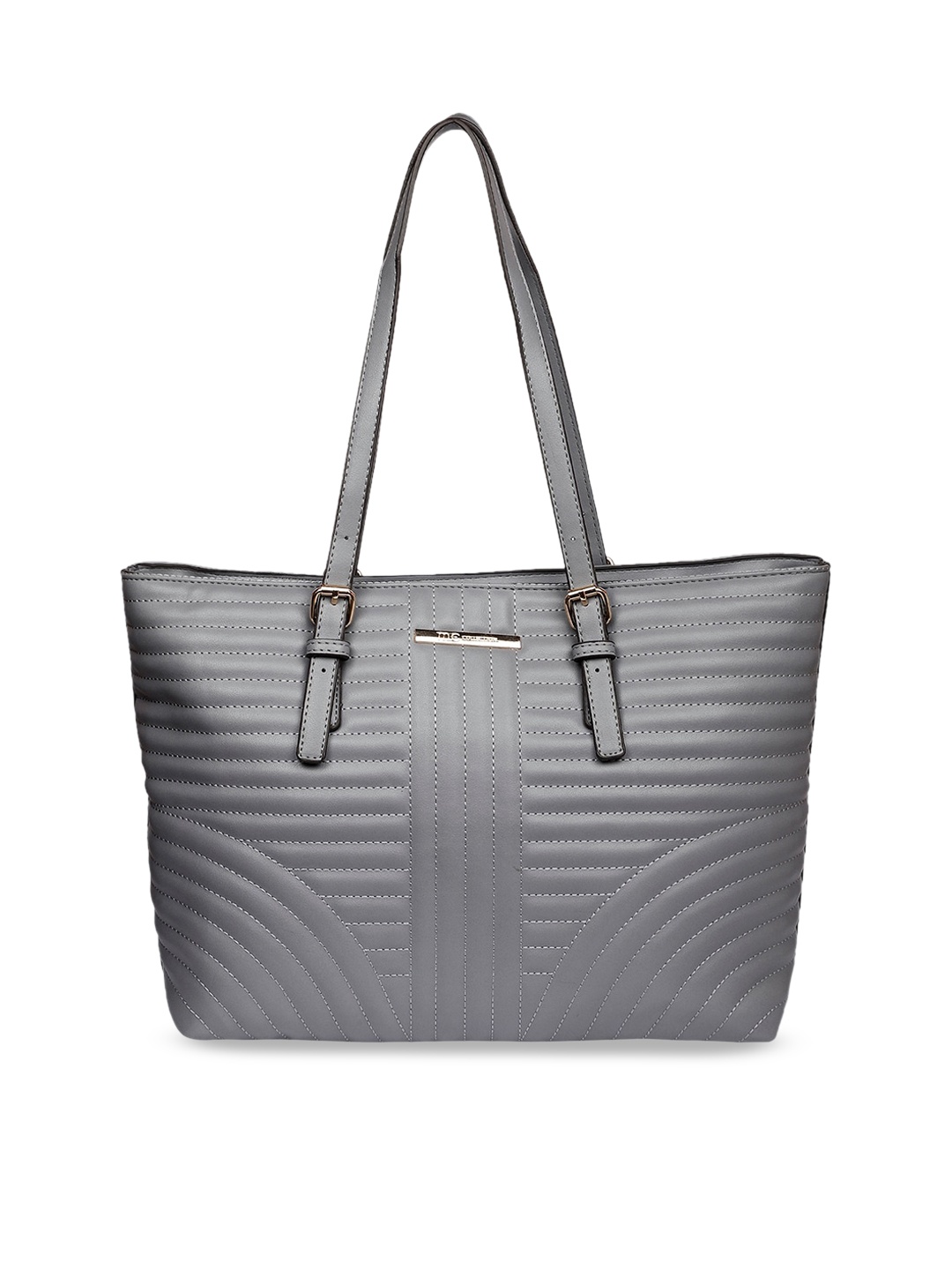 

Marie Claire Grey Textured Structured Shoulder Bag With Quilted