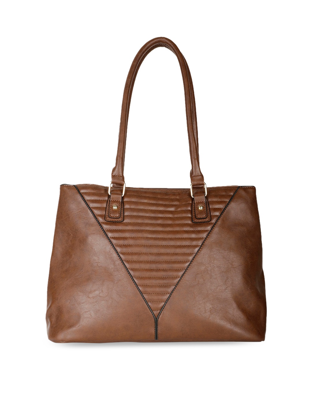 

Marie Claire Brown Textured Structured Shoulder Bag