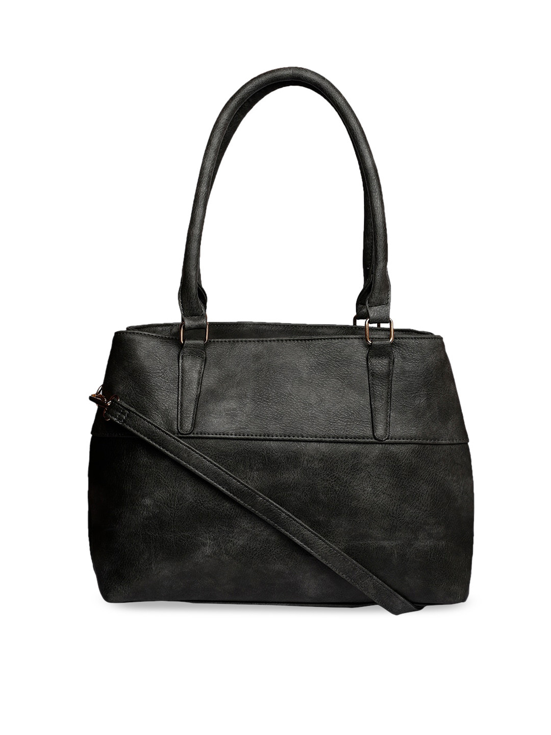 

Marie Claire Black Textured Structured Shoulder Bag