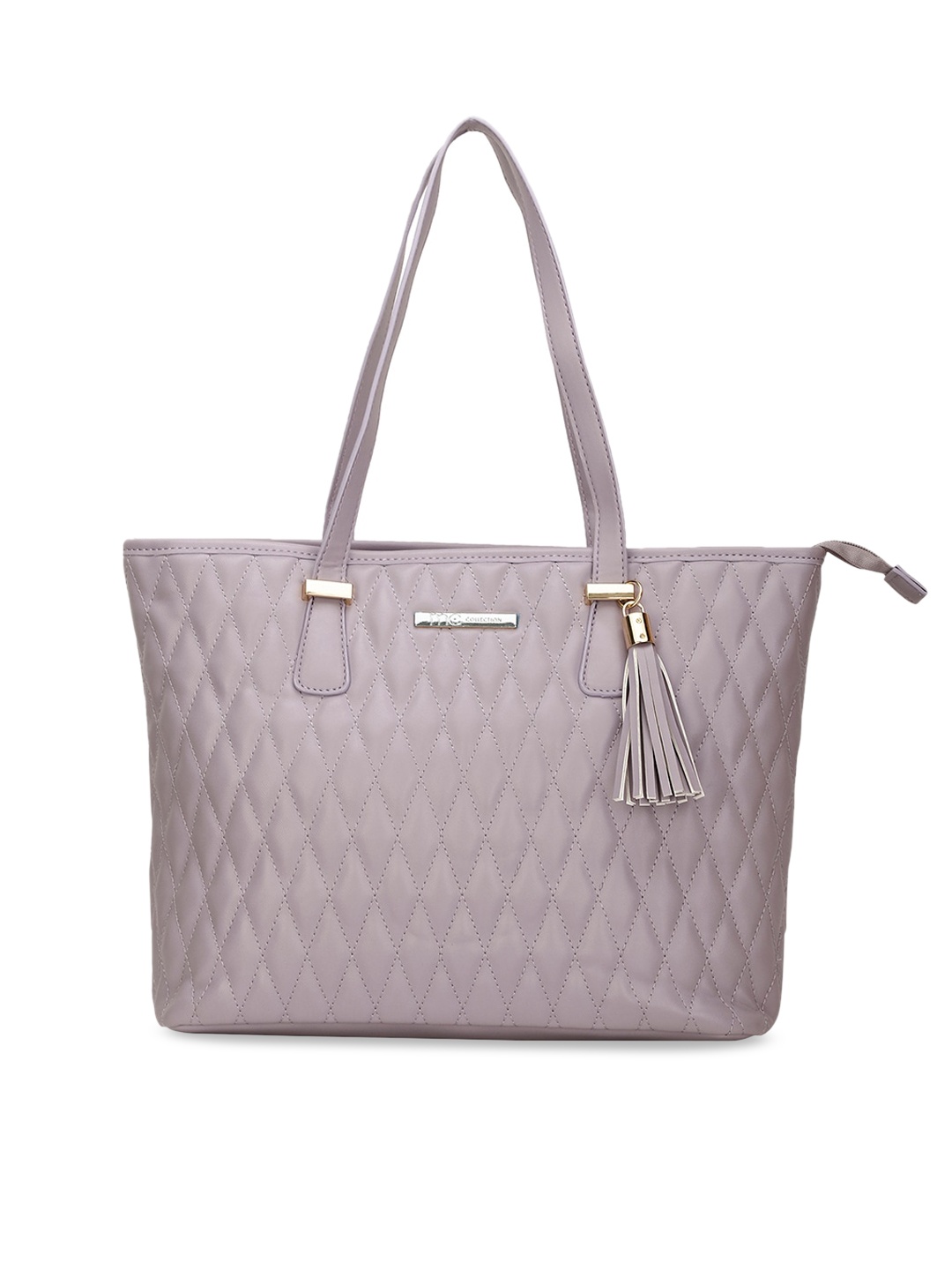 

Marie Claire Textured Oversized Structured Tote Bag With Quilted, Grey