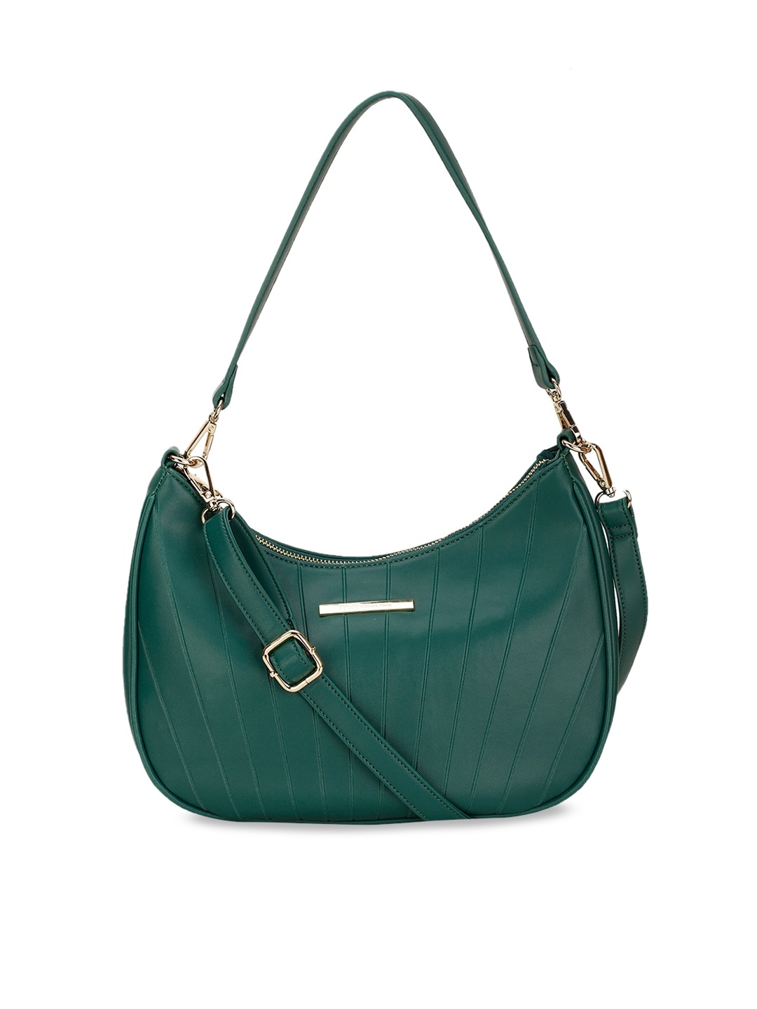 

Marie Claire Green Textured Half Moon Hobo Bag