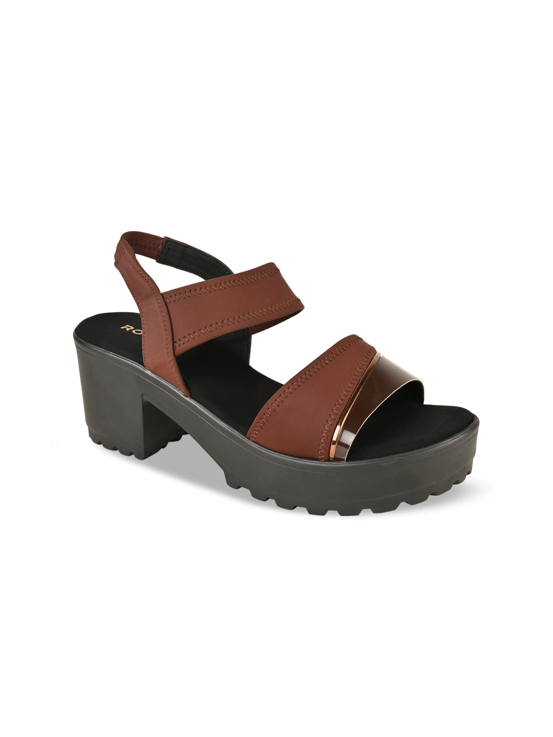 

Rocia Stitch Detail Platform Heels, Brown