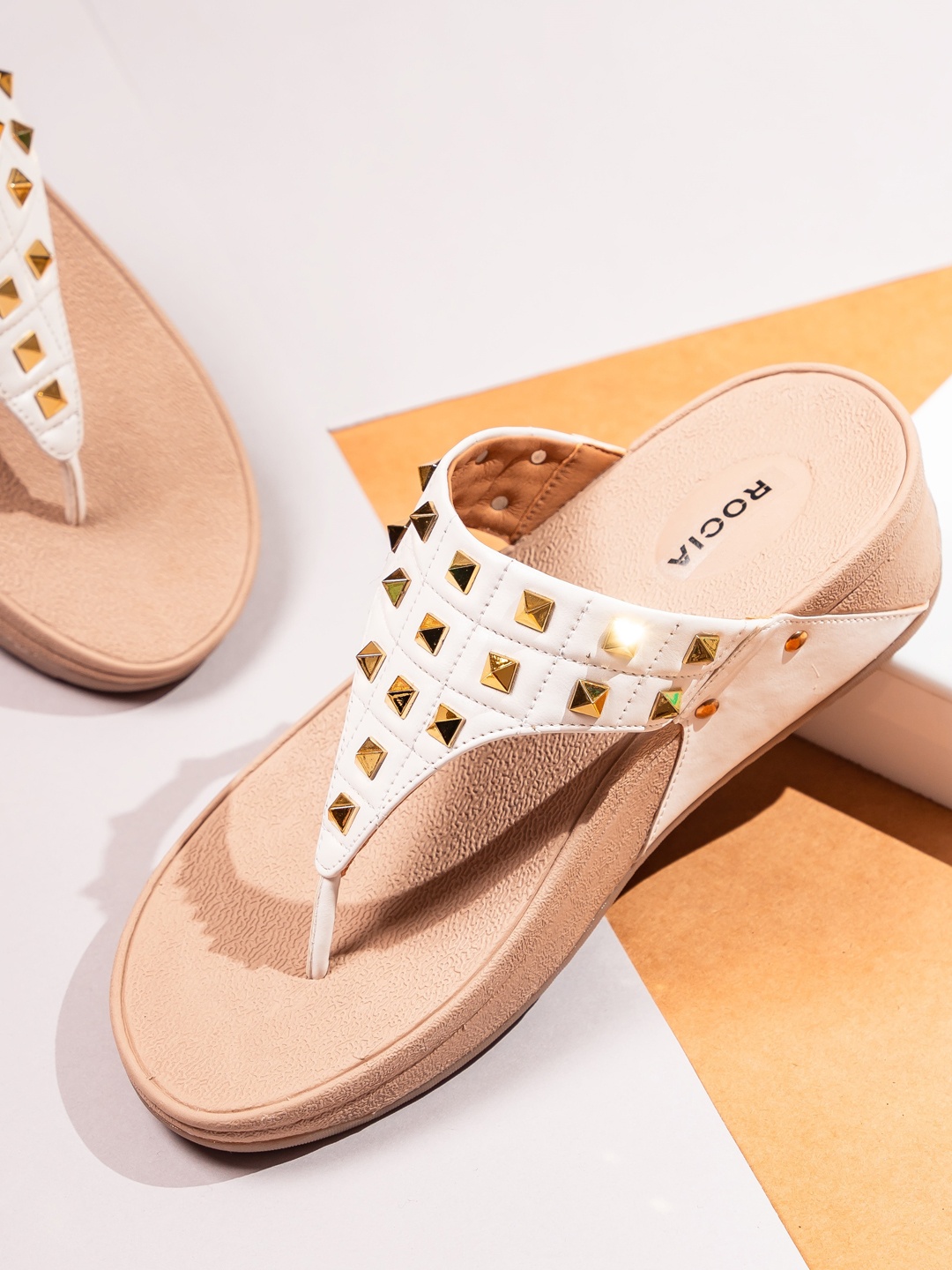

Rocia Embellished Comfort Heels, White