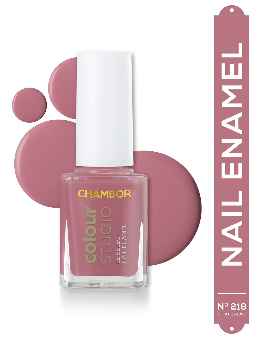 

Chambor Le Select Quick Drying & Chip Resistant Nail Enamel 10 ml - Chai break N 218, Pink