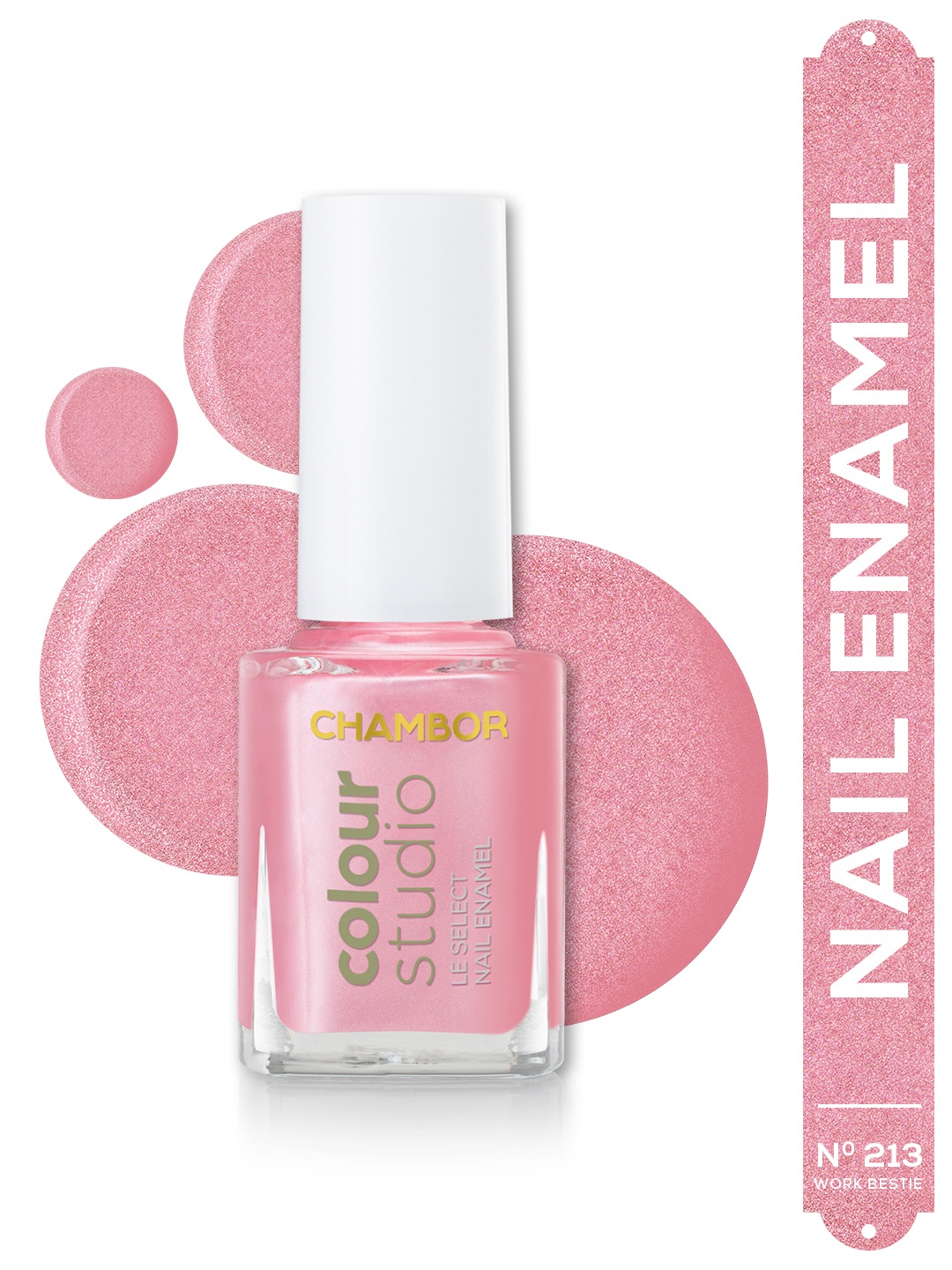 

Chambor Le Select Quick Dry Nail Enamel10ml - Work bestie N 213, Pink