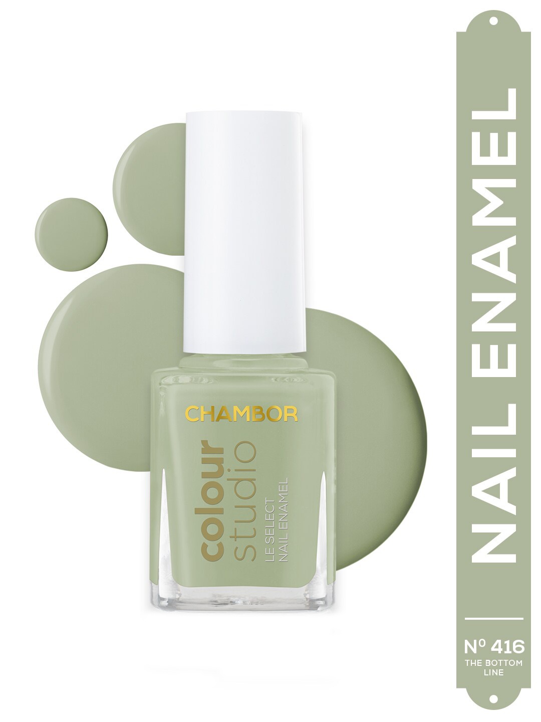 

Chambor Colour Studio Le Select Quick Dry Nail Enamel 10ml - N 416 The Bottom Line, Green