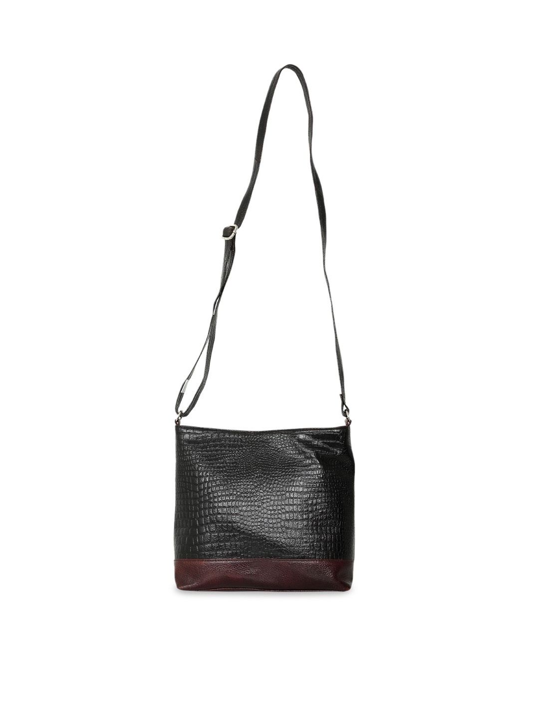 

Polo Class Textured Leather Structured Sling Bag, Brown