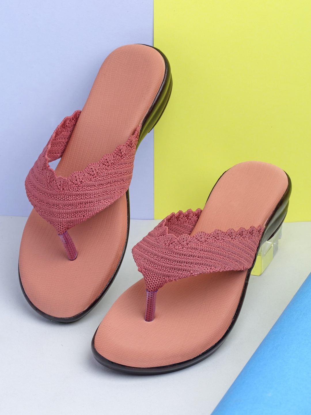 

DEAS Woven Design Comfort Heels, Pink