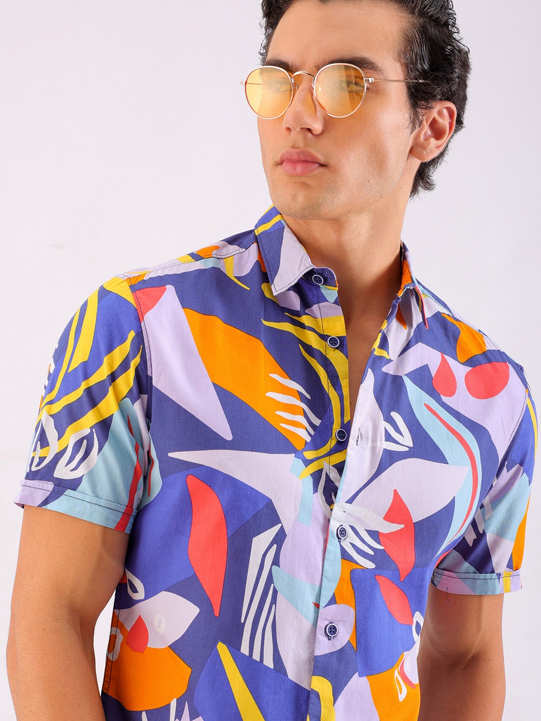 

The Indian Garage Co Men Slim Fit Opaque Printed Casual Shirt, Multi