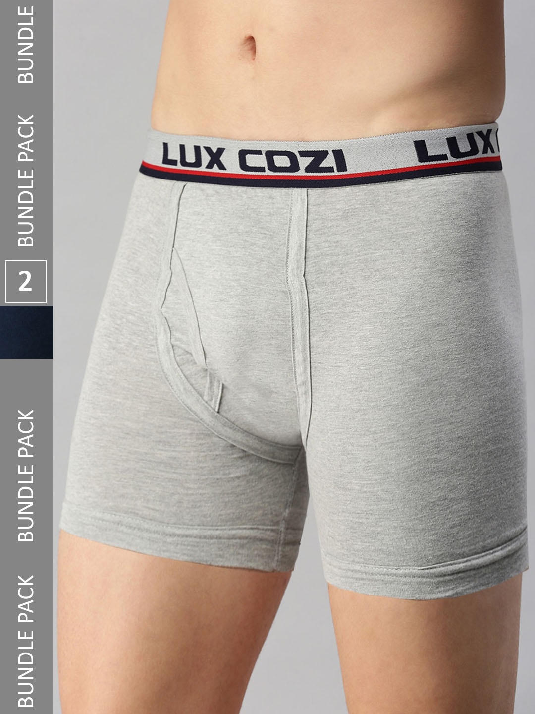 

Lux Cozi Men Pack Of 2 Pure Cotton Trunks COZI_LONGS_ICDF_MBLU_GM_2PC, Blue