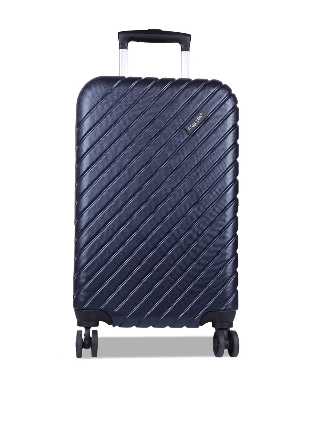 

Carlton London Textured Hard-Sided Small Trolley Bag, Black