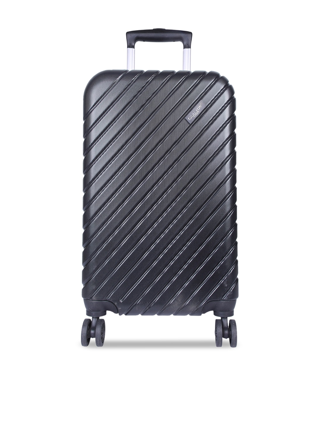 

Carlton London Textured Hard-Sided Small Trolley Suitcase, Black