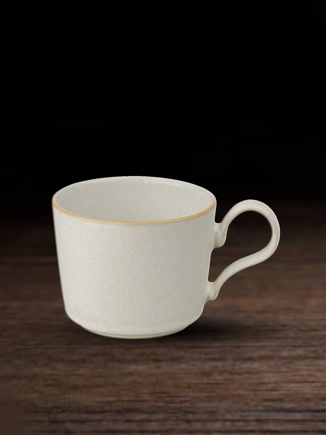 Denby Natural Canvas White Stoneware Glossy Coffee Cup 100 ml