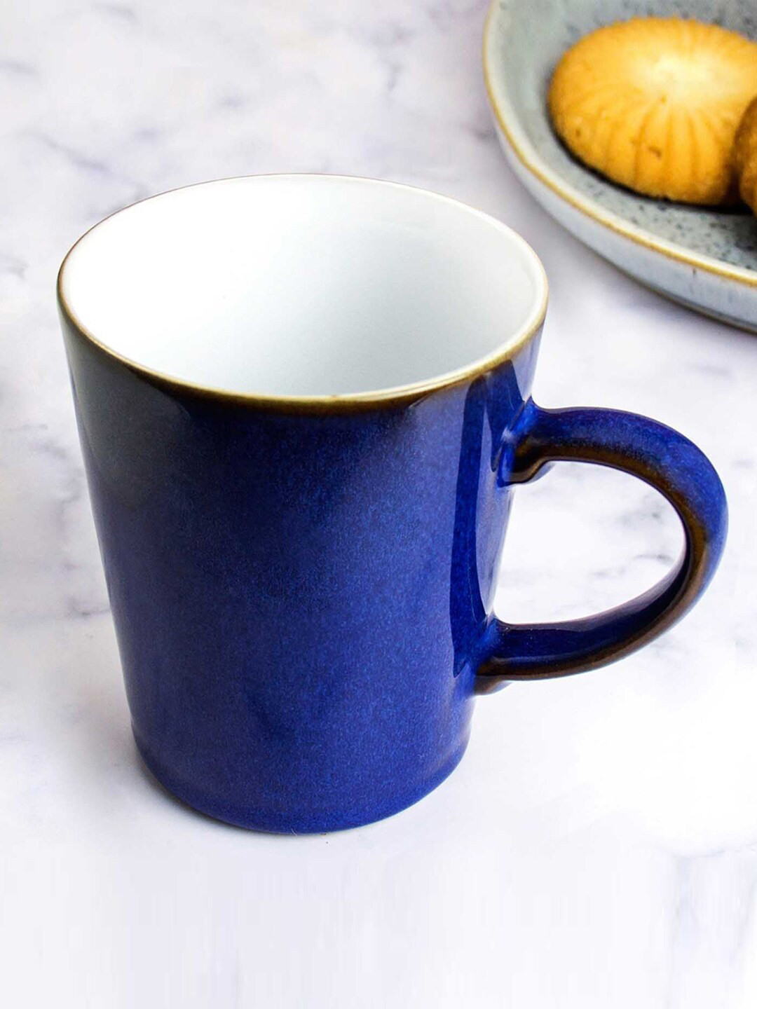 

Denby Imperial Blue & White Stoneware Matte Coffee Mug 250 ml