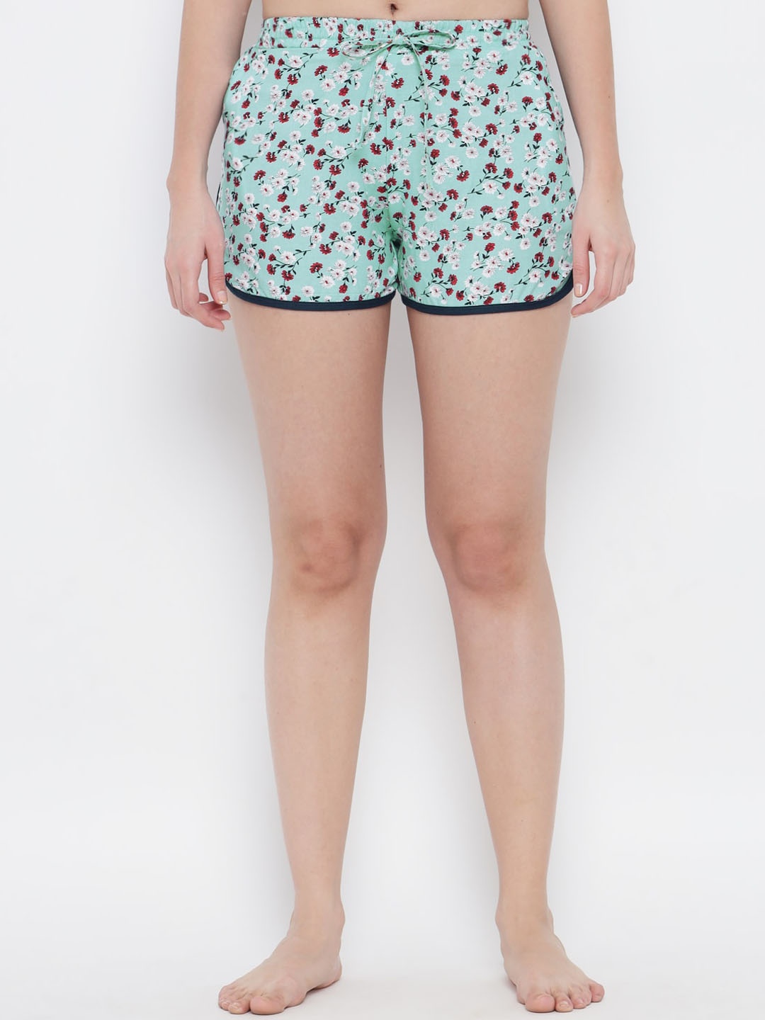 

GUTI Women Floral Printed High-Rise Outdoor Shorts, Blue
