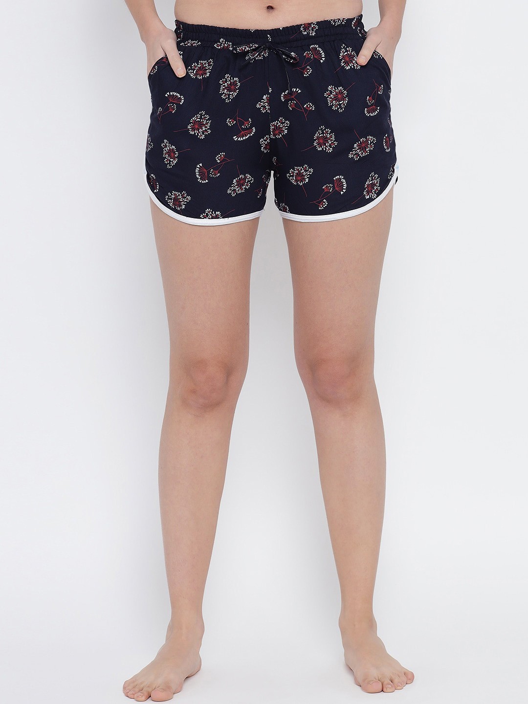 

GUTI Women Printed High-Rise Outdoor Hot Pants Shorts, Blue