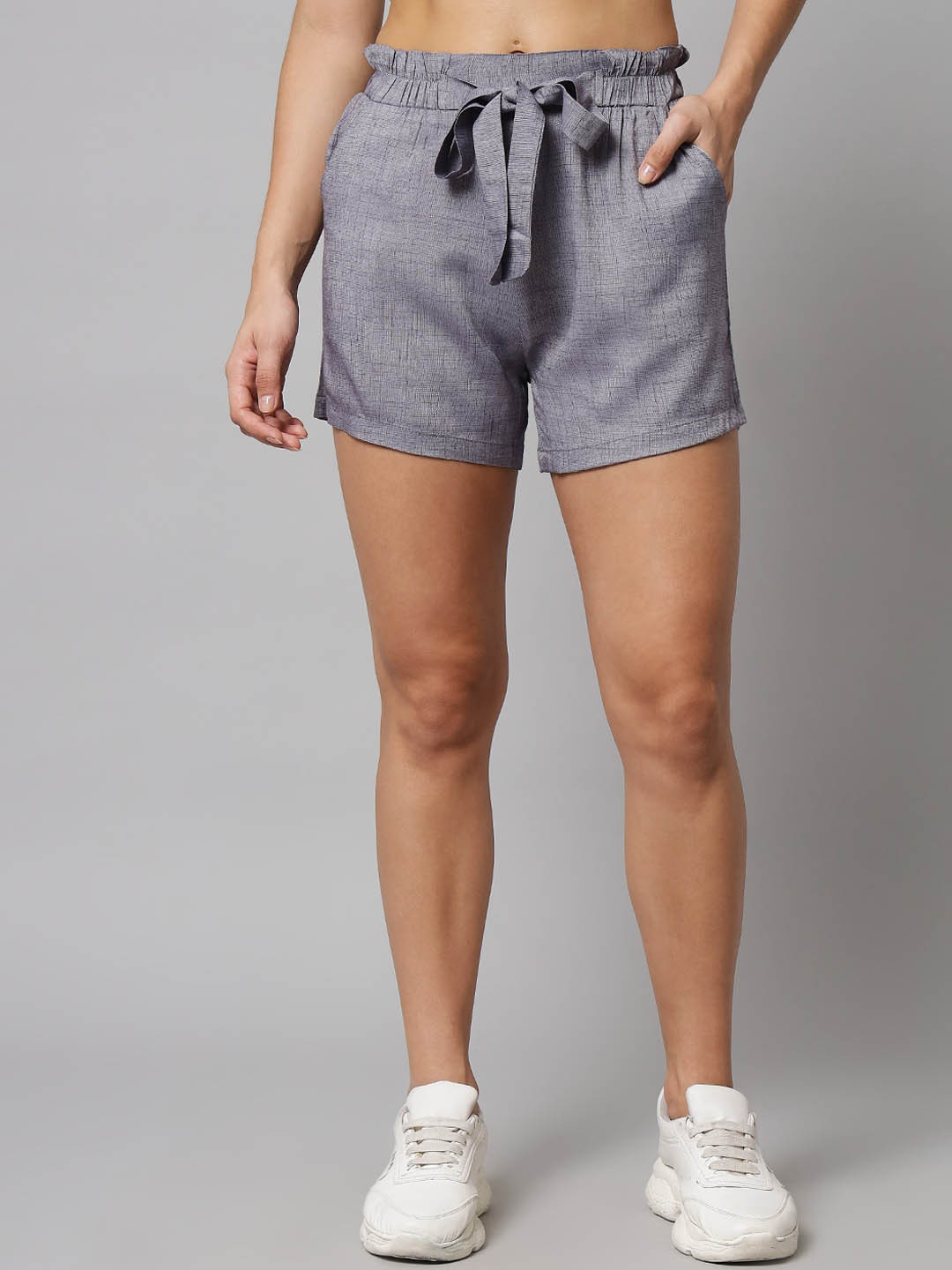 

GUTI Women High-Rise Outdoor Shorts, Grey