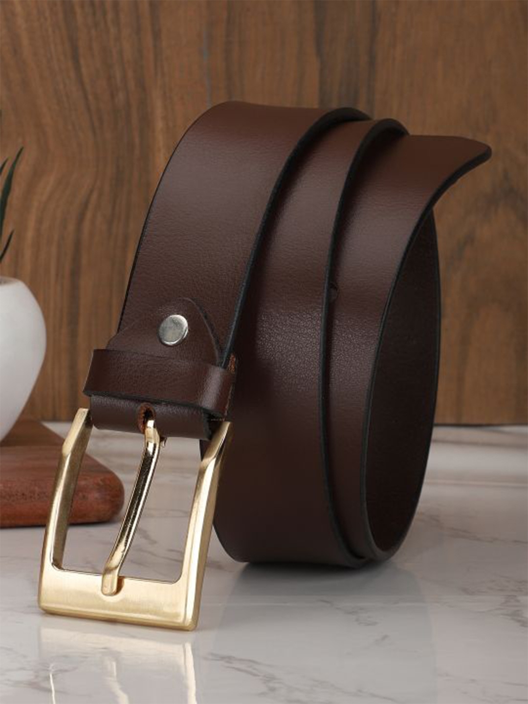 

Kastner Men Wide Leather Formal Belt, Brown