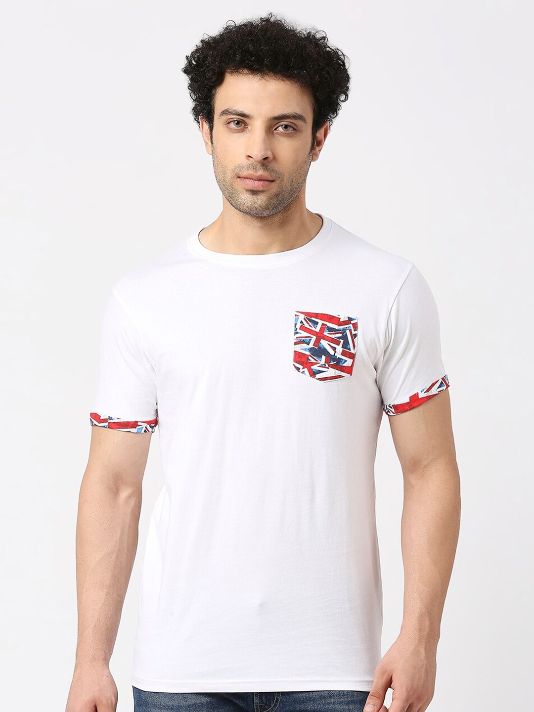 

Pepe Jeans Round Neck Slim Fit Pure Cotton Casual T-shirt, White