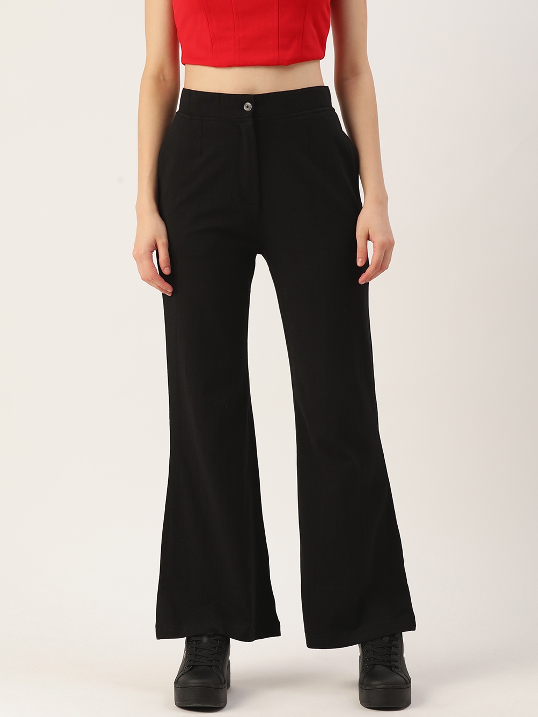 

Alsace Lorraine Paris Cotton Smart Trousers, Black