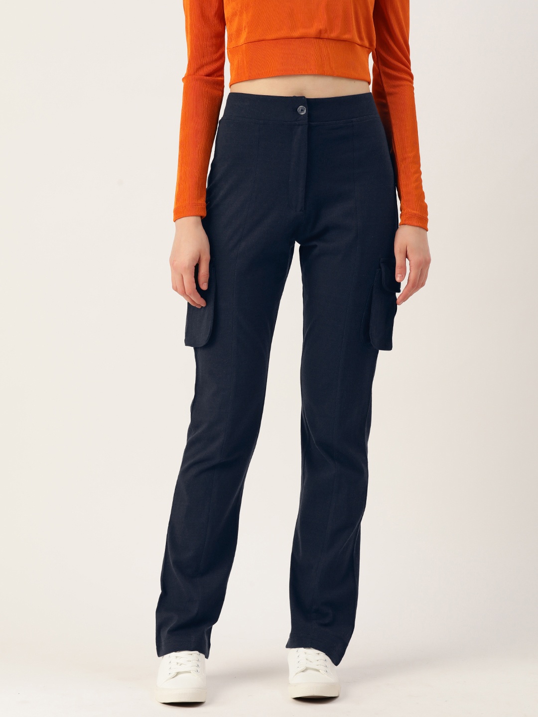 

Alsace Lorraine Paris Cotton Cargos Trousers, Navy blue