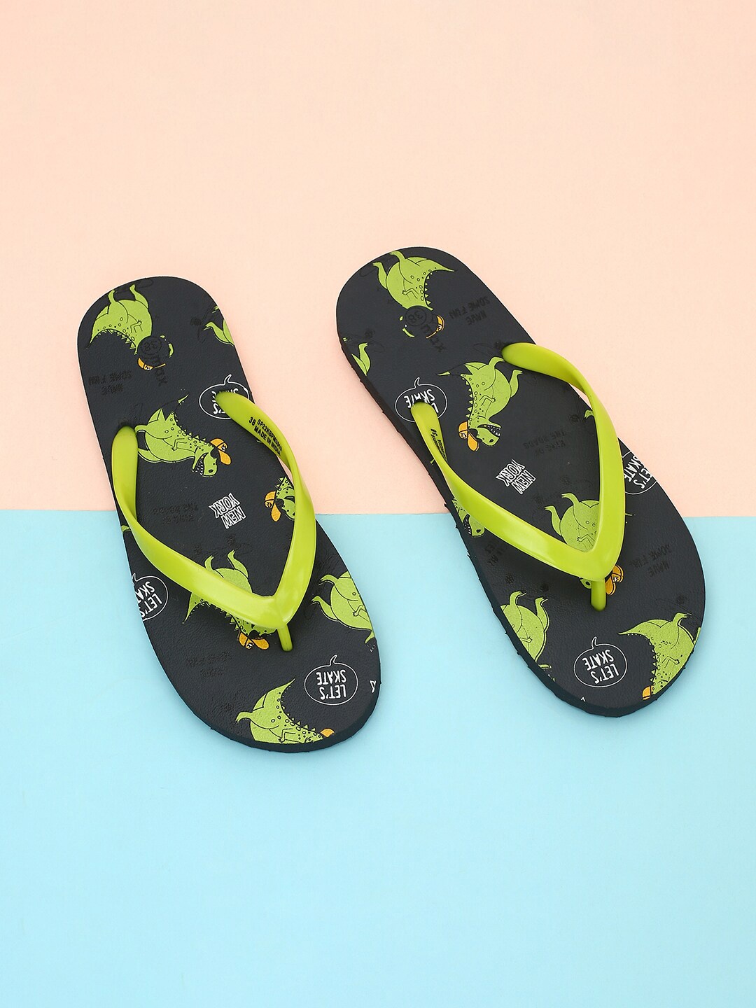 

max Boys Printed Thong Flip-Flops, Grey