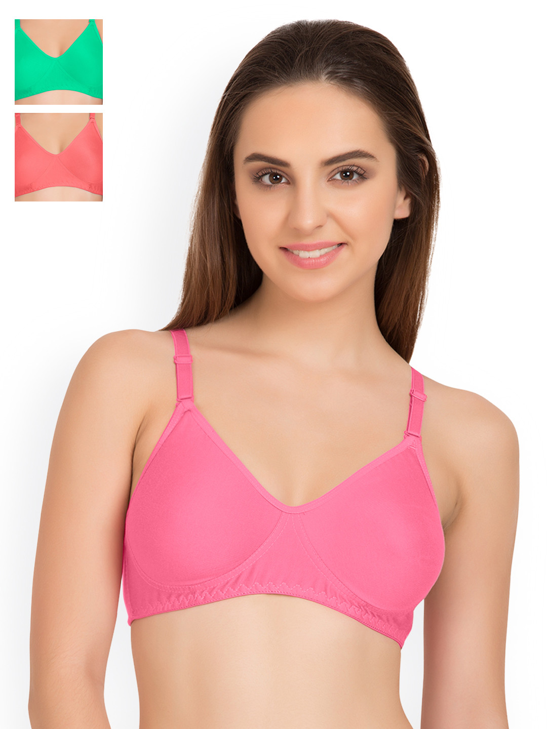 

Tweens Pack of 3 Full Coverage T-shirt Bras TW9253, Pink