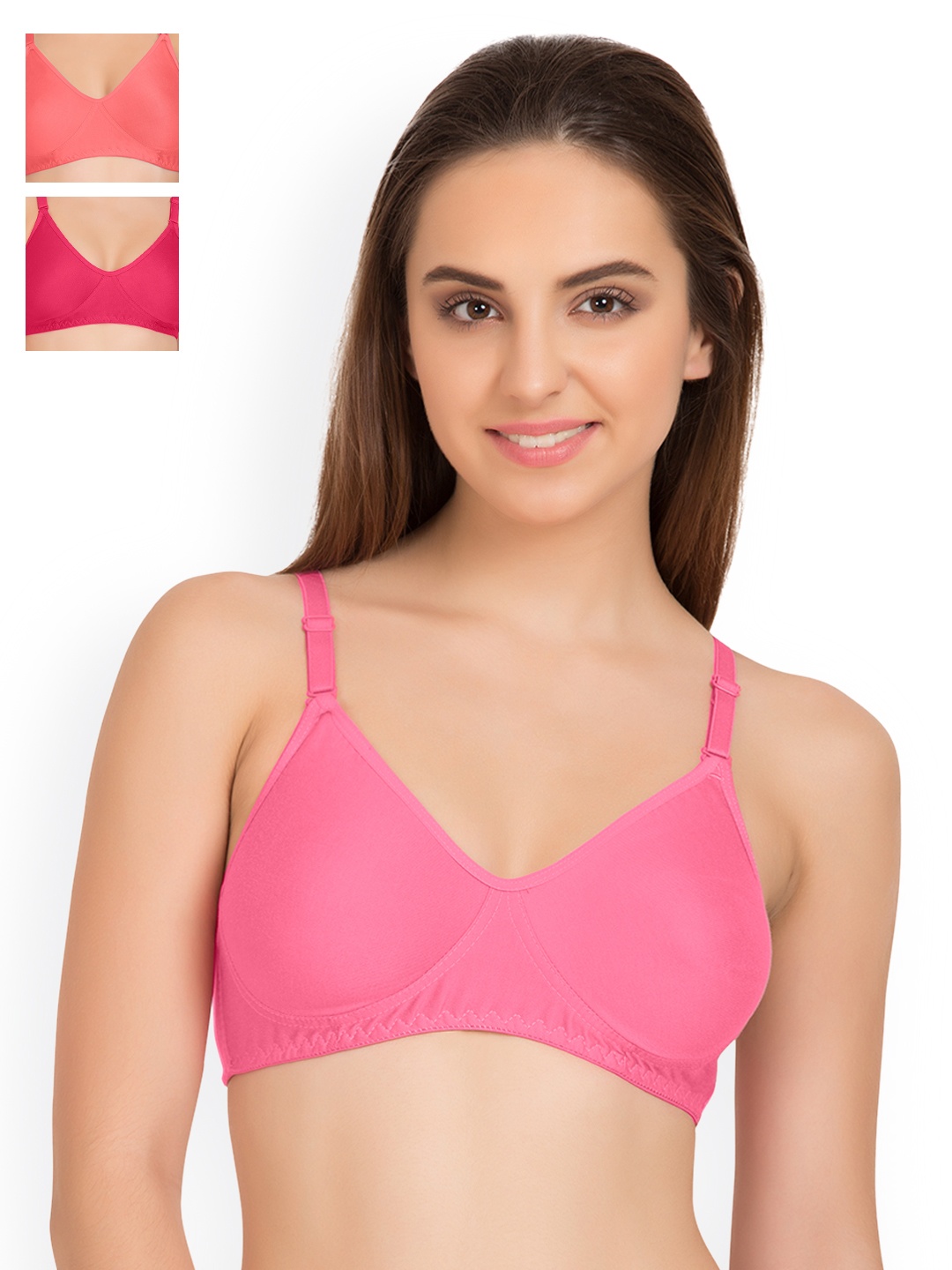 

Tweens Pack of 3 Full Coverage T-shirt Bras TW9253, Pink