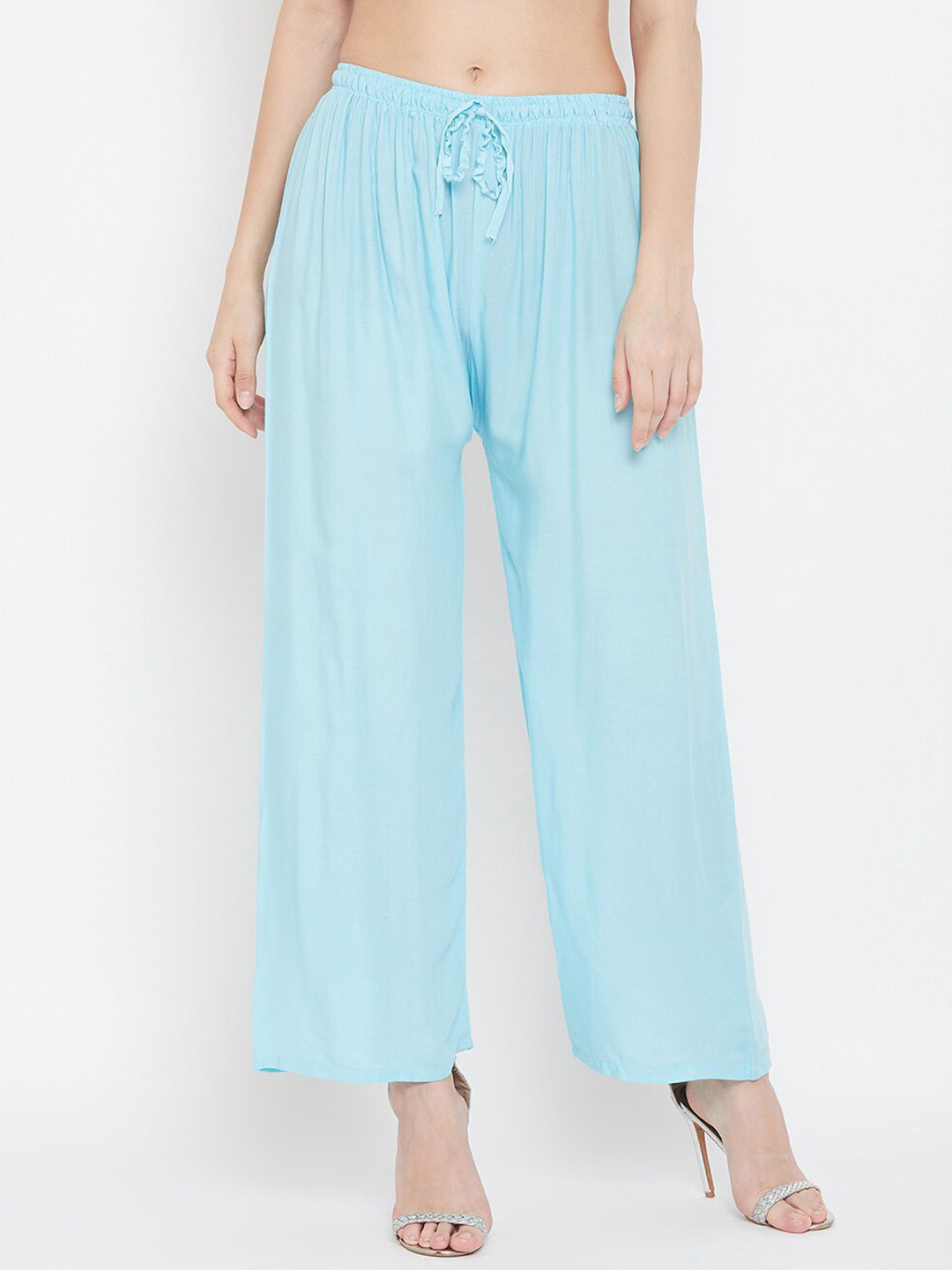 

Clora Creation Women Straight Fit Palazzos, Blue