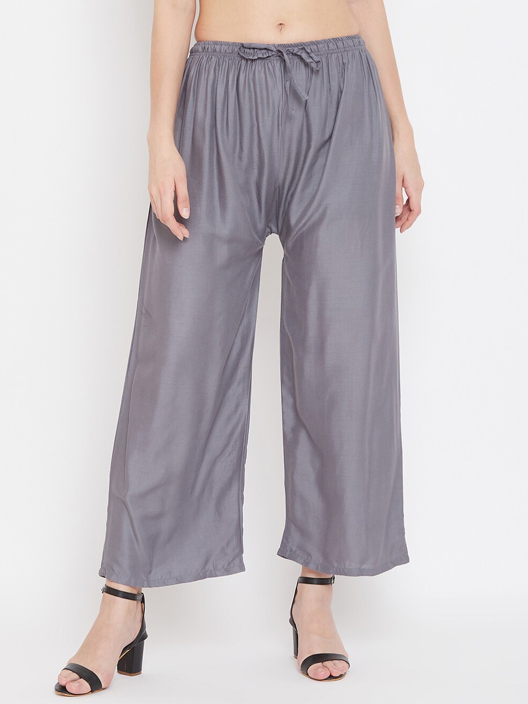 

Clora Creation Women Straight Fit Palazzos, Grey