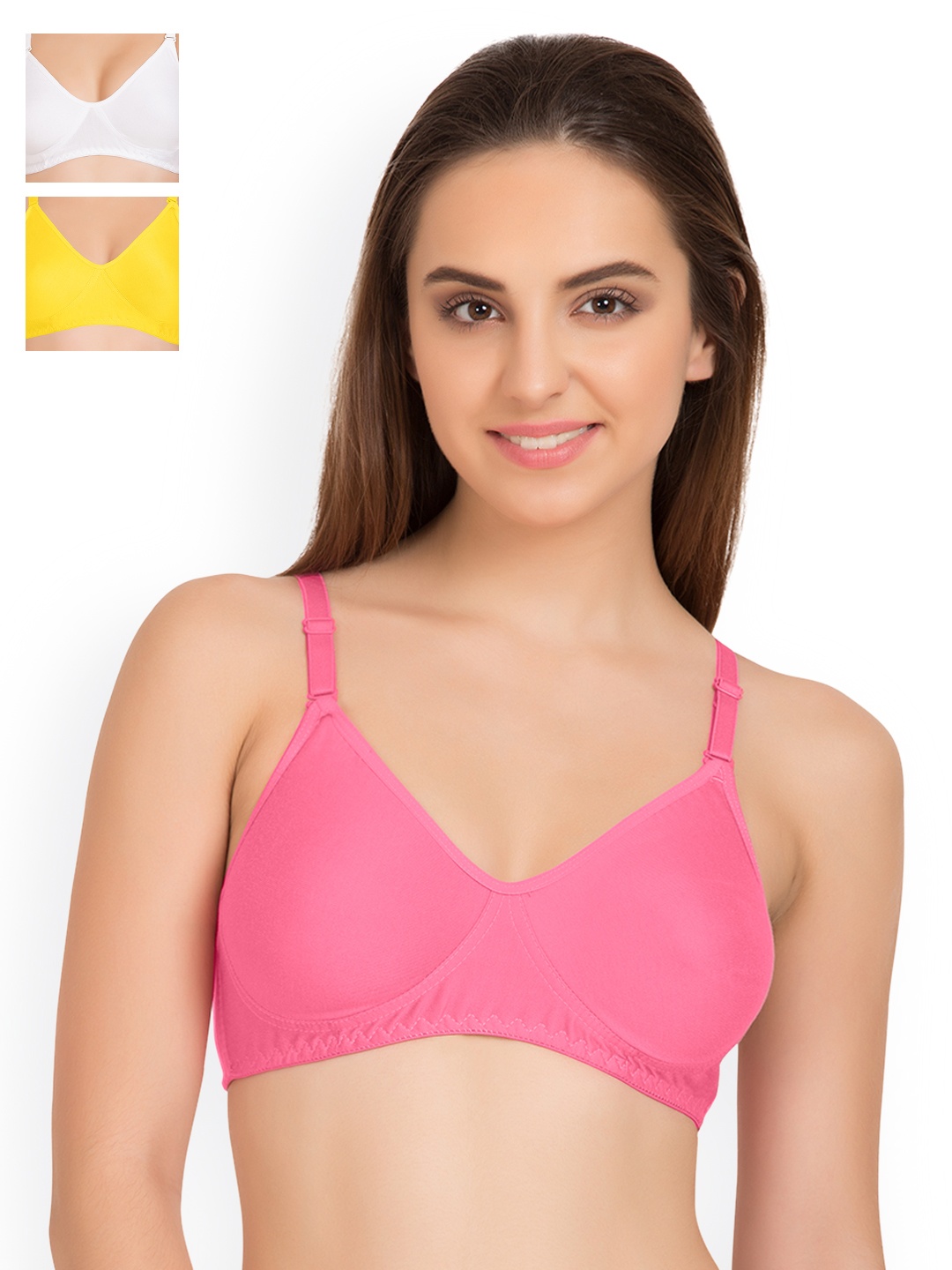 

Tweens Pack of 3 Full Coverage T-shirt Bras TW9253, Pink