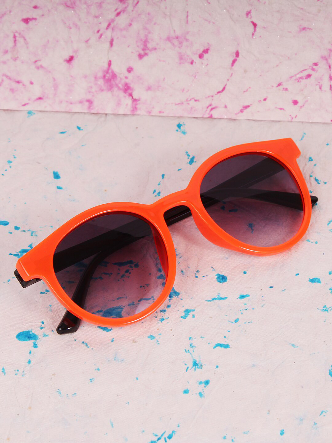 

DukieKooky Kids UV Protected Lens Full Rim Wayfarer Sunglasses DKSG393C, Orange