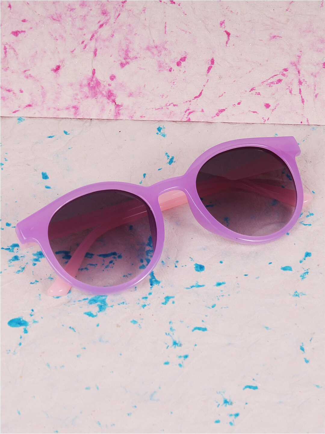 

DukieKooky Kids UV Protected Lens Full Rim Wayfarer Sunglasses DKSG393A, Purple
